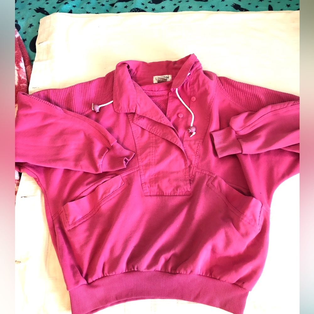 vtg lavon pink medium 80s pullover sweater 3/4 sleeve Womens Medium